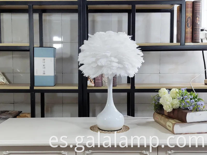 Lámpara de escritorio de plumas, insents nórdicos, decoración cálida, bricolaje